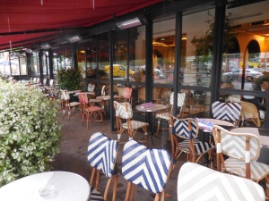 Paris Cafe on a  Rainy Day